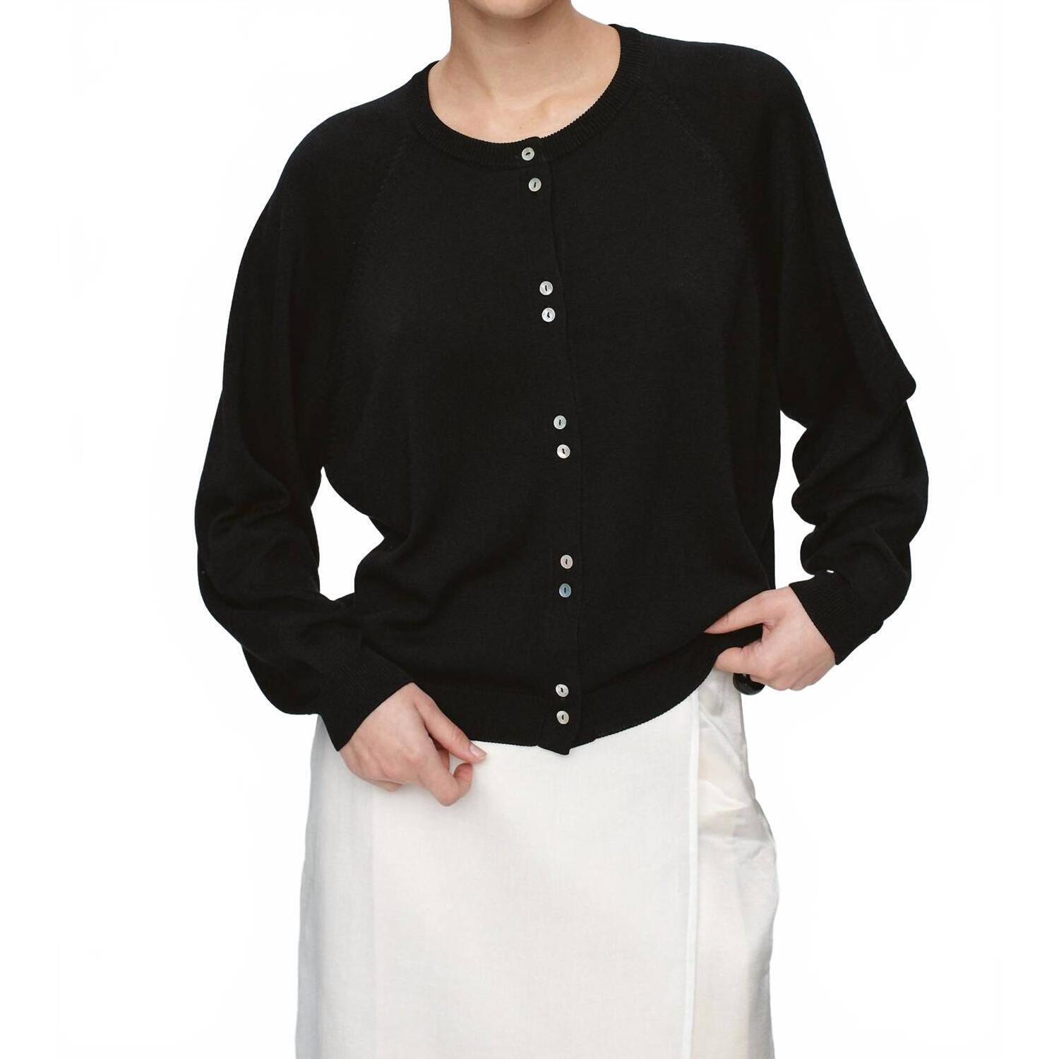 New Marle Babette Cardigan In Black